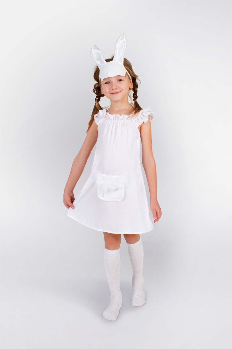 

Костюм карнавальный DM SASHKA Зайка эконом (девочка) 104 белый