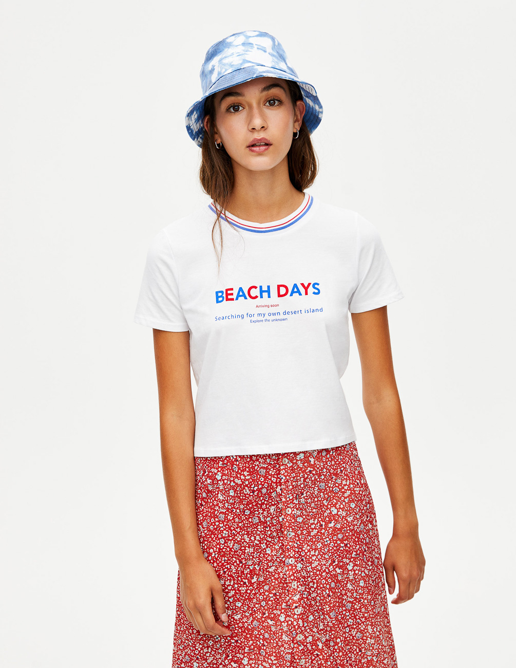 

Футболка PULL & BEAR Ж1066167 (5247/306/250) цвет белый M