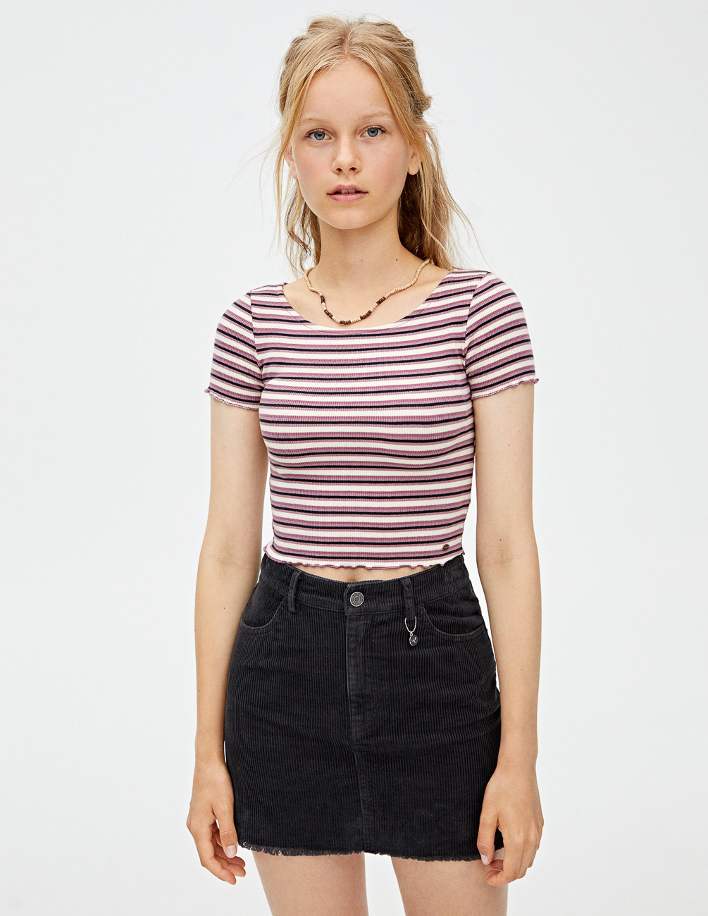 

Футболка PULL & BEAR Ж1066412 (9239/359/645) цвет разноцветный S