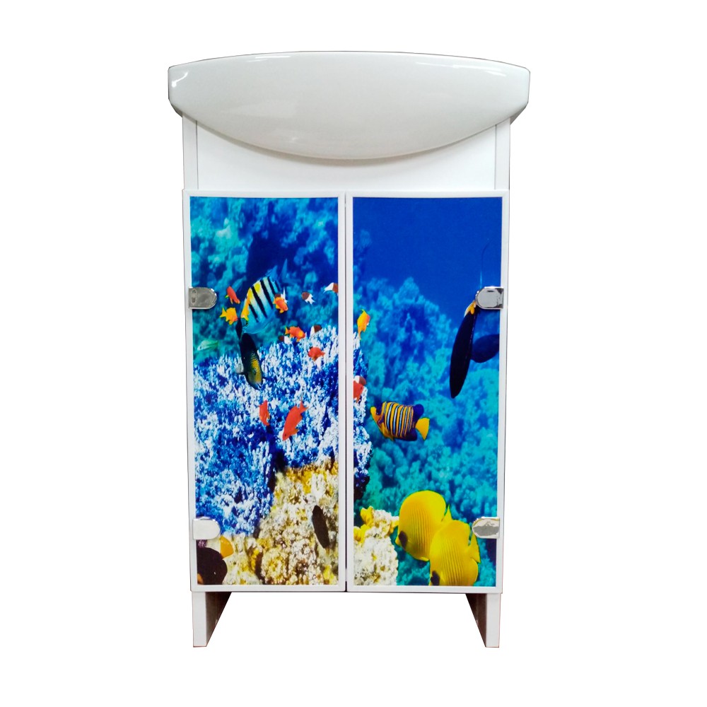 

Тумба The Mix Eco Green light Fish с умывальником 70 см