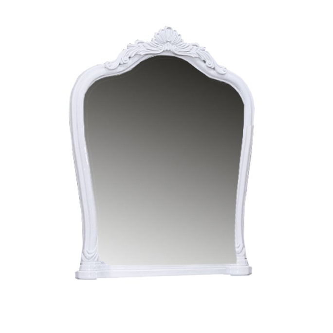 

Зеркало в спальню, в прихожую из ДСП и МДФ Луиза LZ-81-33-WB MiroMark белый глянец (с декором в форме короны)