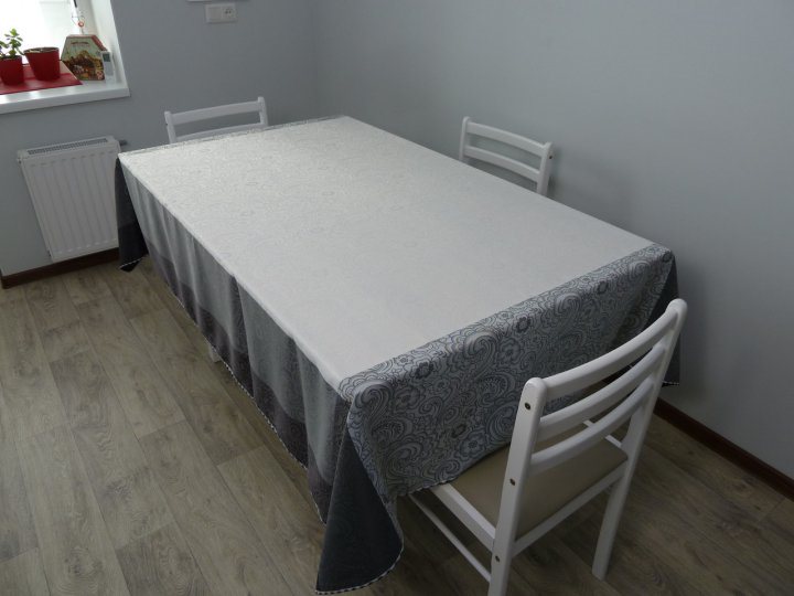 

Скатерть водоотталкивающая тефлоновая SAFIR прямоугольная Teflon 160x220 серая