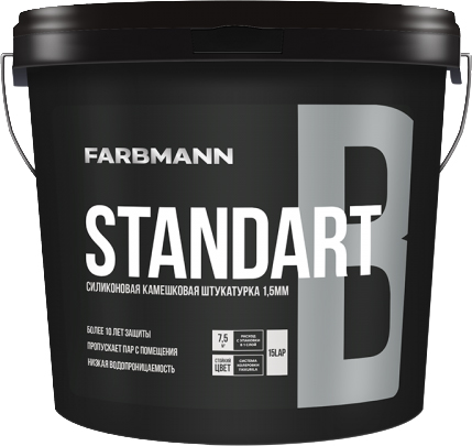 

Декоративная силиконовая структурная штукатурка FARBMANN "барашек" 4.5 кг Белый (4823046207266)