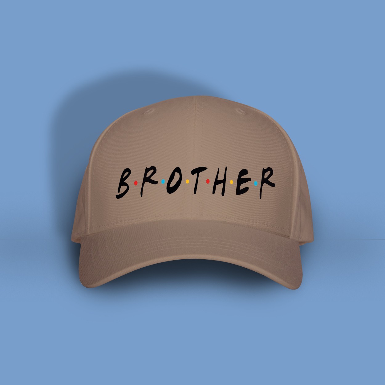 

Кепка з написом Just Print It Brother, пісочний