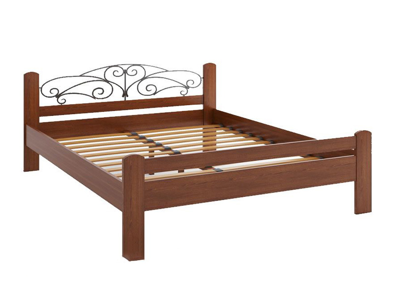 

Кровать Camelia Амелия из массива бука 160х200 орех