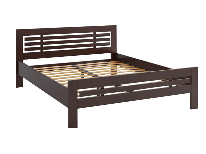

Кровать Camelia Фрезия из массива бука 160х200 орех темный