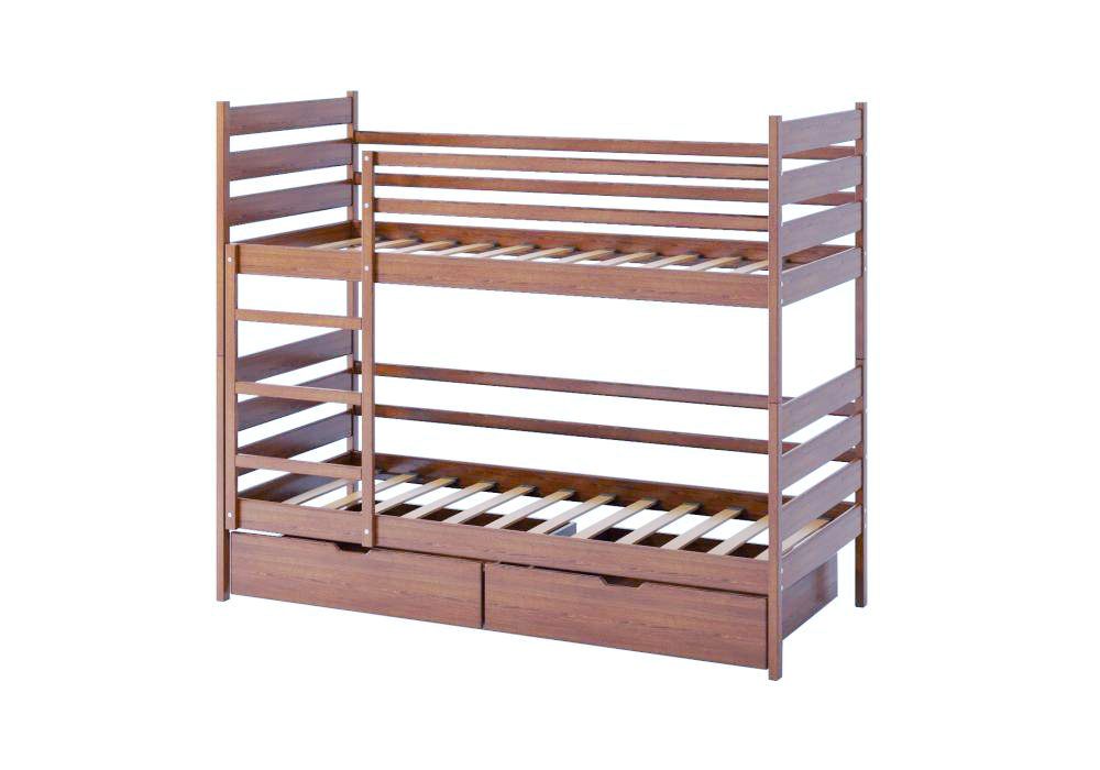 

Кровать двухъярусная Camelia Ларикс из массива бука 80х190 цвет капучино