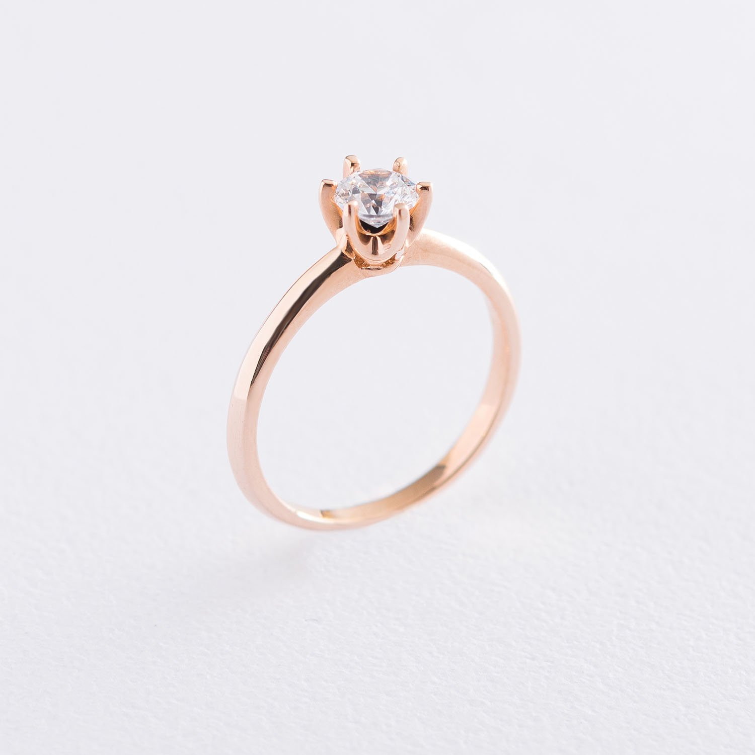 

Помолвочное кольцо в красном золоте (куб. цирконий Swarovski) к06230 Оникс 16.5