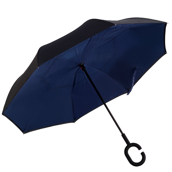 

Зонт Наоборот Up-brella - Зонт Обратного Сложения Темно-синий