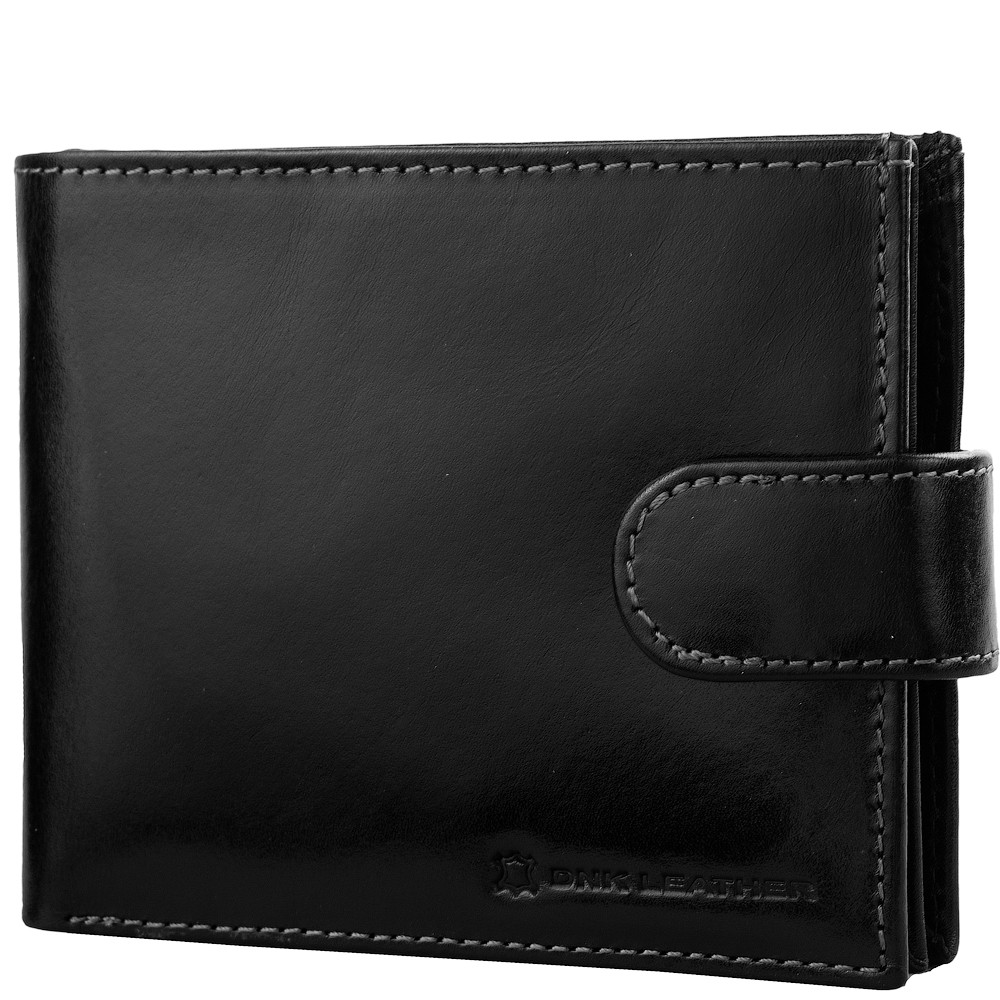 

Мужское кожаное портмоне (DNKN01L-NL-black) DNK Leather 12х9,5х2,5 см Черный 000157596