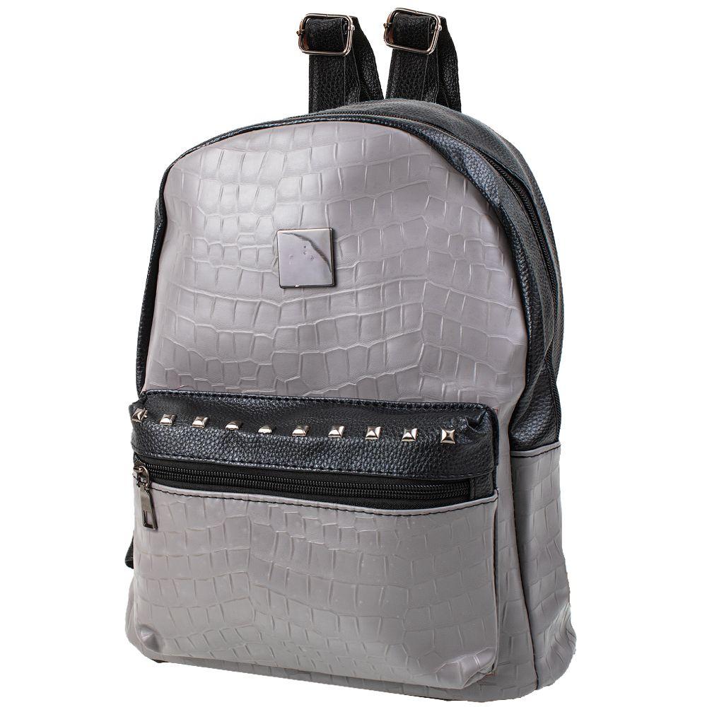 

Женский городской рюкзак (4DETBI2608-2) Valiria Fashion 26х34х12 см Серый 000157052