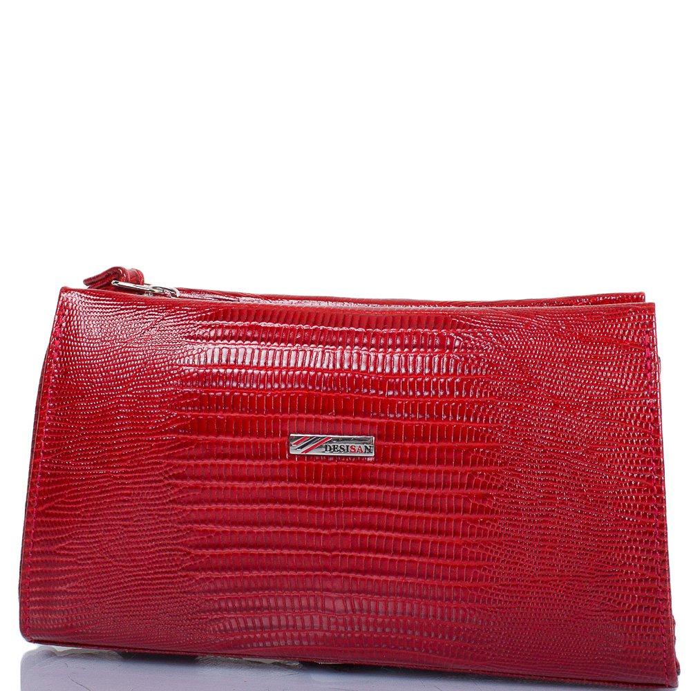 

Женская кожаная косметичка (SHI2-131-1Laz) Desisan 19,5х11х5,5 см Красный 000157859
