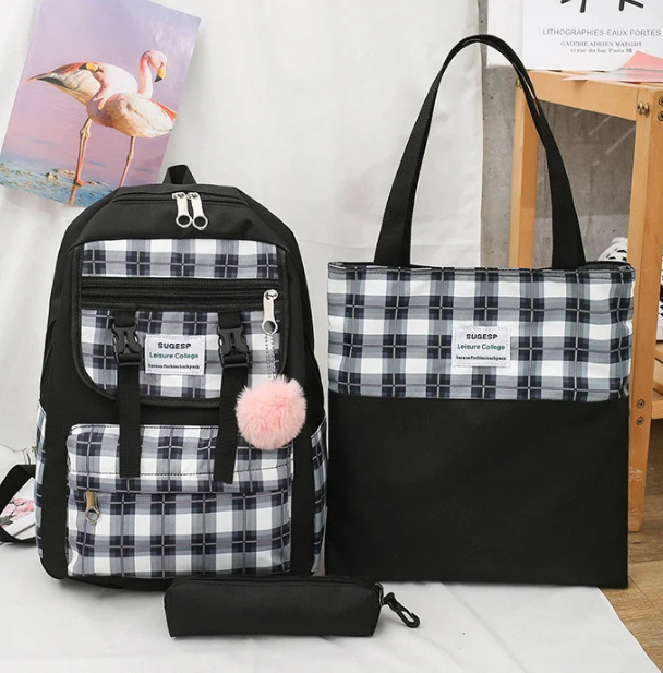 

Комплект Рюкзак женский + сумка + пенал Sugebag Черный (179G)