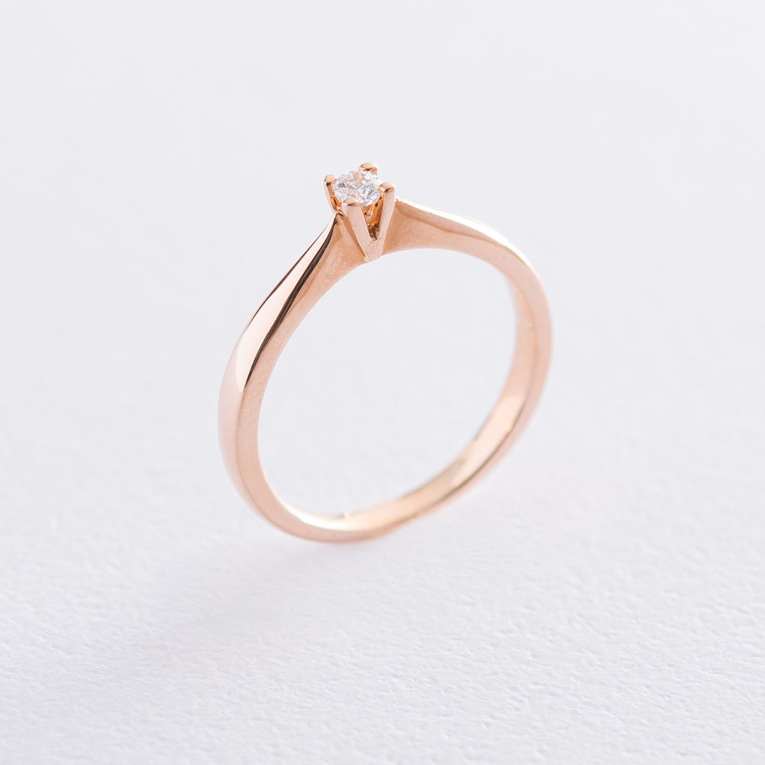 

Помолвочное кольцо в красном золоте (куб. цирконий Swarovski) к06239 Оникс 15