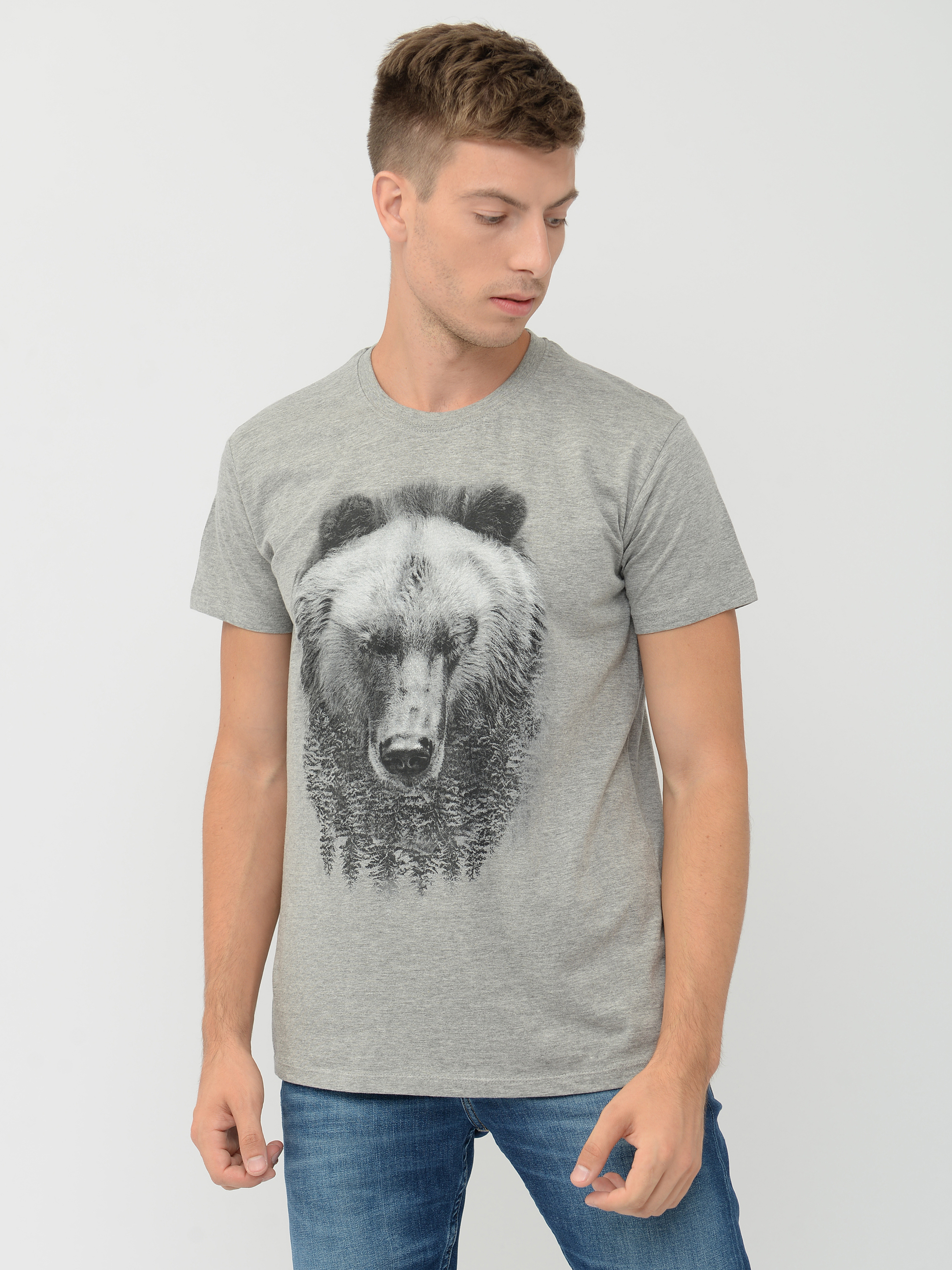 Акція на Футболка бавовняна довга чоловіча Sol\'s Bear 11380350/52 S Темний меланж від Rozetka