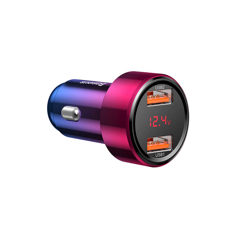 

Автомобильное зарядное устройство Baseus Magic Series Digital Display QC 3.0 45W 2USB red
