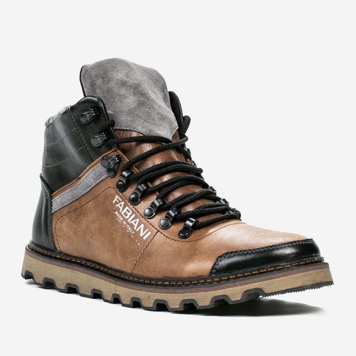 

Ботинки Fabiani B331 40 26 см Черные-св.коричневые