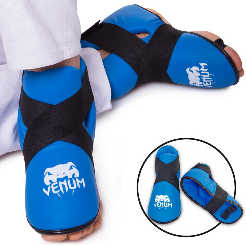 

Футы для кикбоксинга, тхэквондо Venum Heroe 5858 размер M (39-40) синие