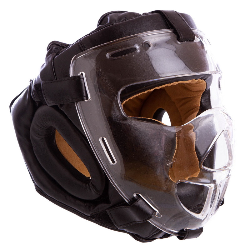 

Шлем для единоборств с прозрачной маской Zelart Heroe 0719 размер XL Black