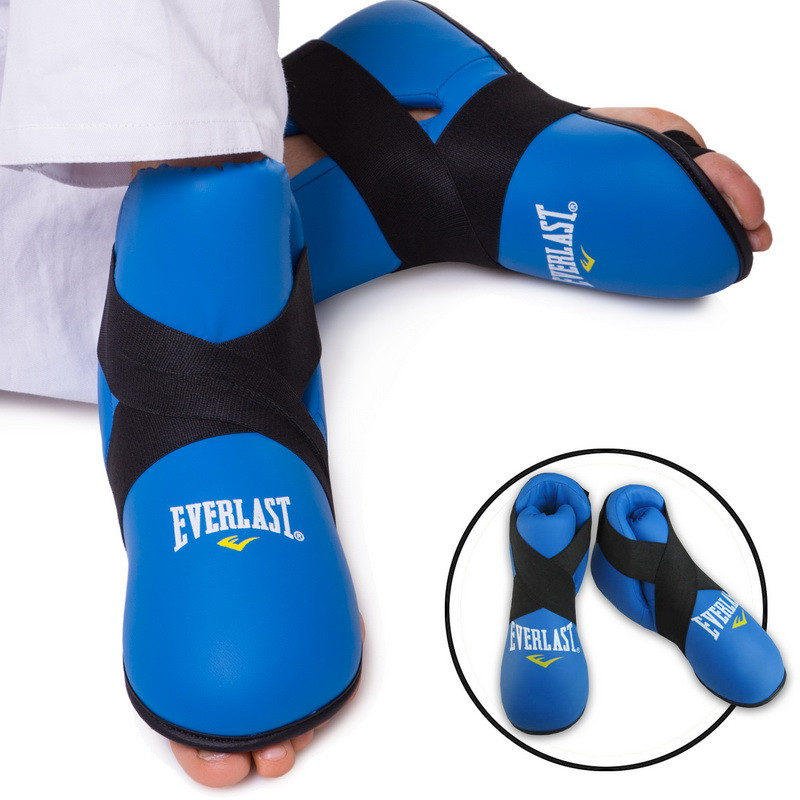 

Футы для кикбоксинга, тхэквондо Everlast Heroe 1977 размер XL (42-43) синие