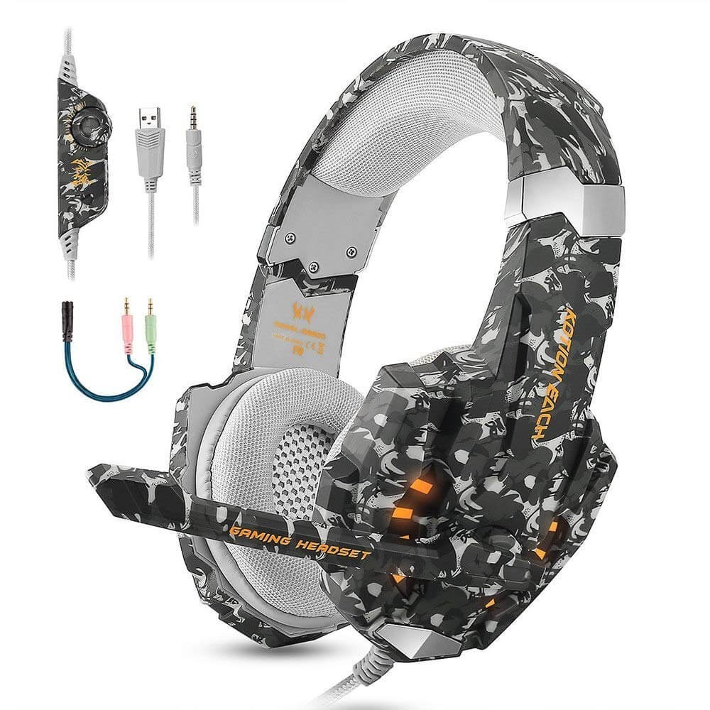 

Геймерские наушники-гарнитура KOTION EACH Gaming Headset для ПК, Xbox One, PS5, PS4, Xbox One, Sega Dreamcast, Laptop, Android