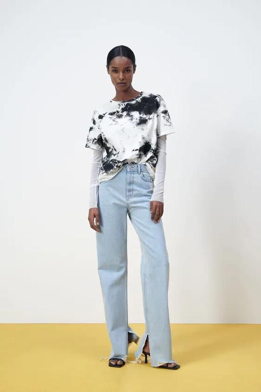 

Футболка Zara тай дай  мультиколор, Футболка Zara тай дай S мультиколор