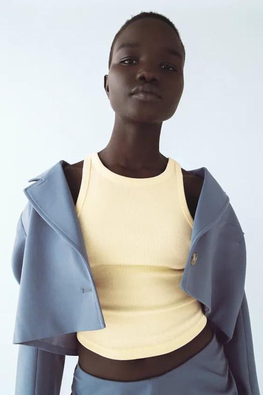 

Топ Zara в рубчик  желтый, Топ Zara в рубчик M желтый