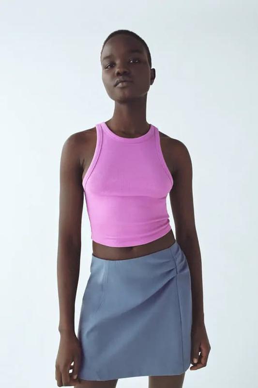 

Топ Zara укороченный S сиреневый