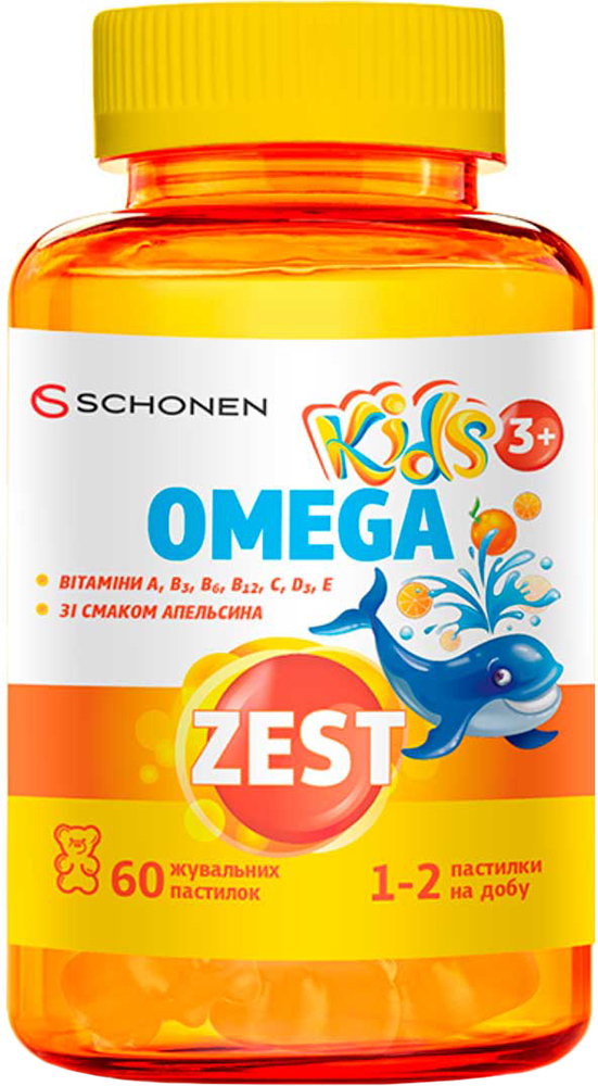 

Зест ZEST Kids Omega Витамины №60 жевательных пластинок (000001226)