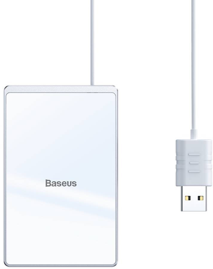 

Беспроводное зарядное пристрій Baseus Card Ultra-thin Silver+White