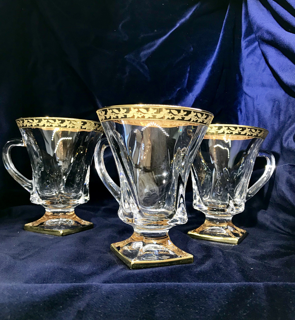 

Набор для капучино Bohemia Quadro Crystal Gold на 6 персон