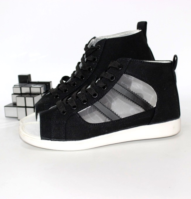 

Женские кеды открытый нос Shoes CF017 40 черный