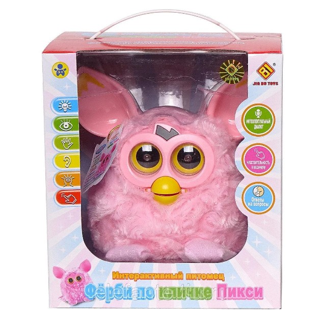

Игрушка мягкая Dragon toy Ферби розовый JD-4888-1