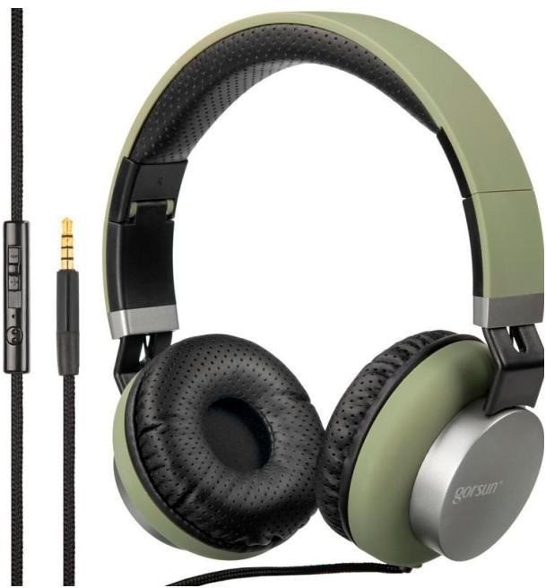 

Проводные наушники Gorsun GS-789 с микрофоном Зеленые