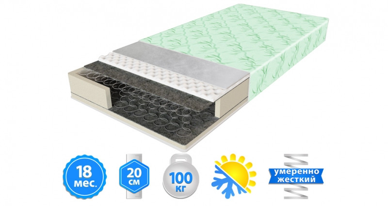 

Матрас ComFort зима лето ортопедический двусторонний 140Х200 см
