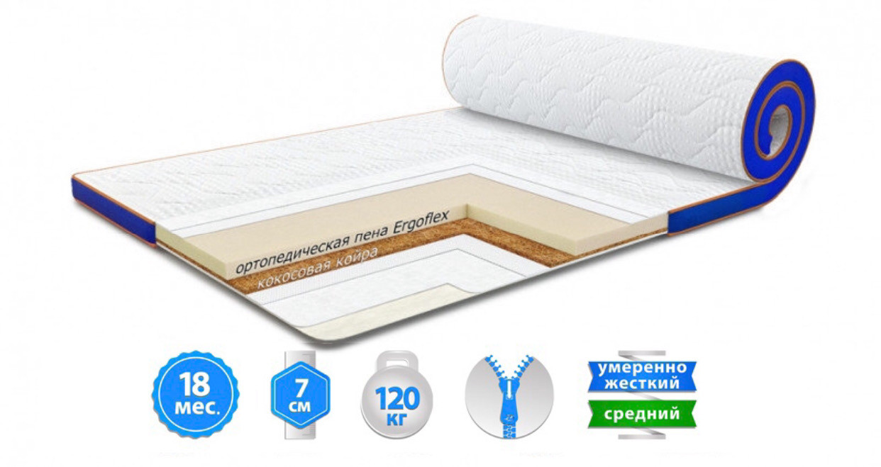 

Мини-матрас топпер Flex 2в1 Kokos 120Х190