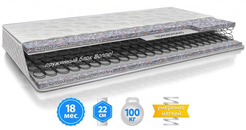 

Матрас ХИТ ортопедический двухсторонний ТМ ВЕЛАМ 120Х200