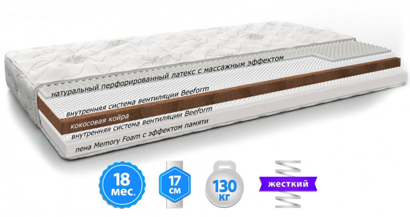 

Матрас MAXI EFFECT беспружинный ортопедический 80Х200