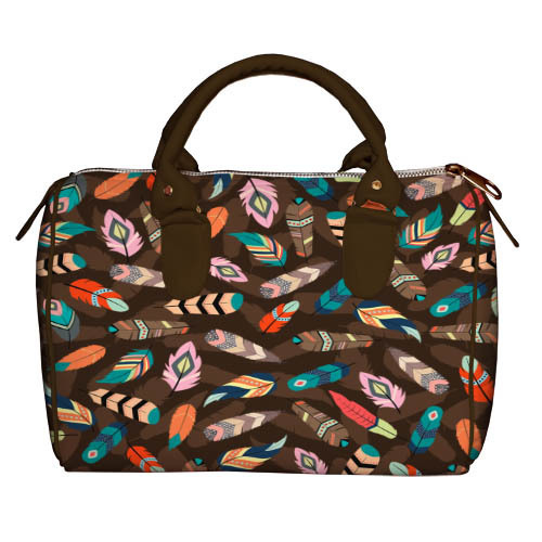 

Сумка бочонок Barrel Presentville Перья индейцев 28x18x17 см