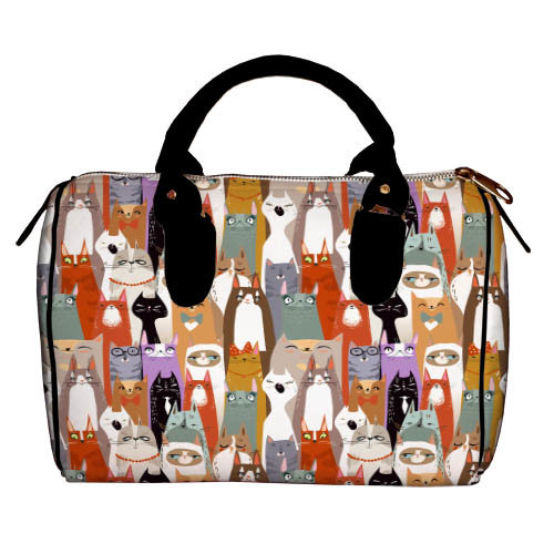 

Сумка бочонок Barrel Presentville Коты 28x18x17 см
