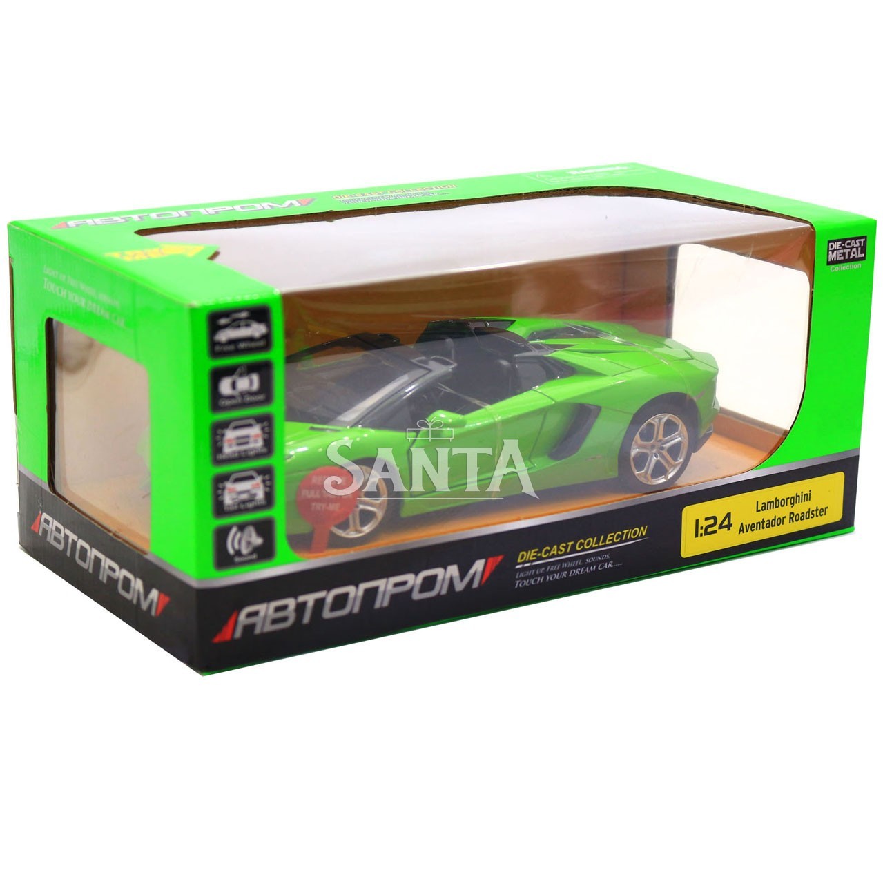 

Машинка игровая автопром «Lamborghini avendador roadster», 18, свет, звук, зеленый (68274A)