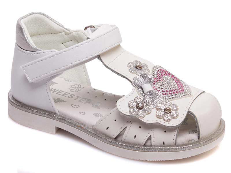 

Детские босоножки лето Weestep 50023 W (21-26)-ASW для девочки Белый р.21 (13 см.)