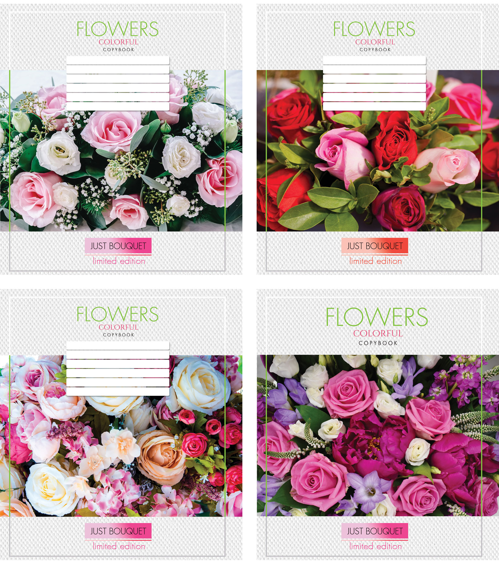 

Набор тетрадей ученических Мрії збуваються Flowers B5 клетка 36 листов на скобе картонная обложка 4 дизайна 16 шт (ТА5.3611.3195к)