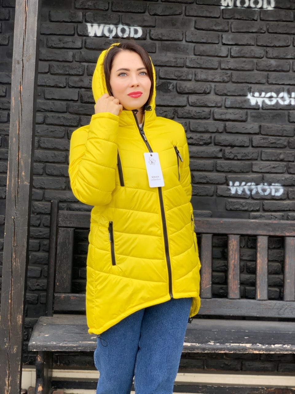 

Куртка парка Khan женская желтая 50 XL