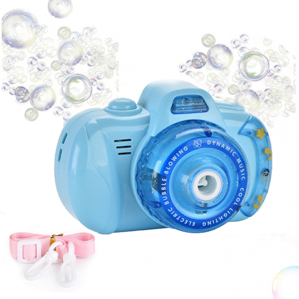 

Детский фотоаппарат генератор для мыльных пузырей Bubble Camera Голубой