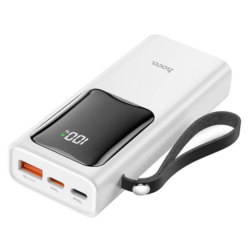 

УМБ Powerbank HOCO Mobi fully compatible power bank J41 Pro 10000mAh |1USB/Type-C/Lightning, PD/QC, 22.5W, 3A| White