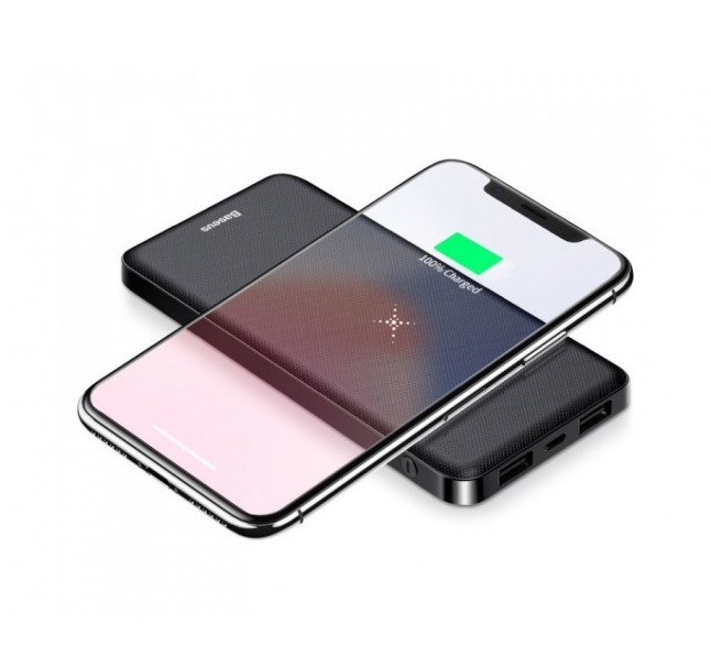 

Павербанк Baseus 2USB, 2.1A Wireless 10000 mAh для /iPhone/Android/AirPods