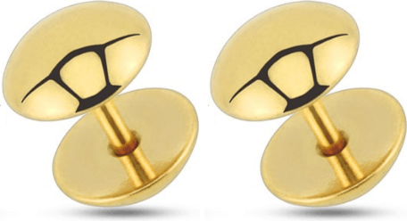 

Серьга из стали PiercedFish PSFX-52 (Фейк-плаг обманка) круглой формы (Желтое золото, 8 мм)