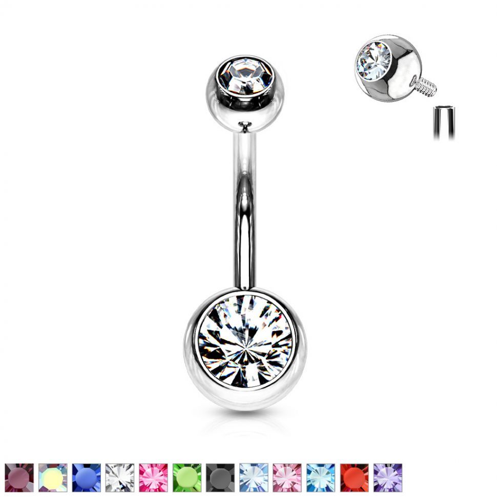 

Пирсинг пупка из стали PiercedFish NSI04 с фианитами (Бирюзовый, штанга: 11 мм)
