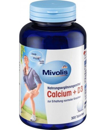 

Витаминные таблетки Mivolis КАЛЬЦИЙ + D3 PD110 таблетки 300шт, (P-6910806230575)